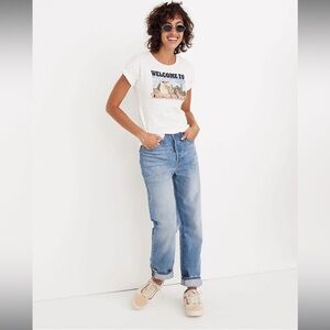 Madewell distressed the dad Jean size 26